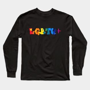 LGBTQ+ Rainbow Paint Graffiti Long Sleeve T-Shirt